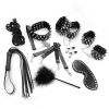 Набор Art of Sex - Spikes BDSM Set Leather, 10 предметов, натуральная кожа, Черный || 