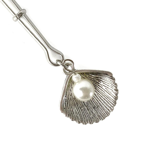 Зажим для клитора Art of Sex - Clit Clamp Silver Pearl