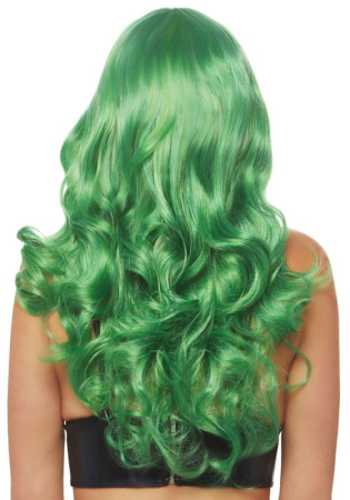 Волнистый парик Leg Avenue Misfit Long Wavy Wig Green, длинный, реалистичный вид, 61 см || 