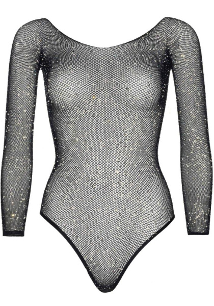 Боди Leg Avenue Crystalized fishnet bodysuit Black One Size