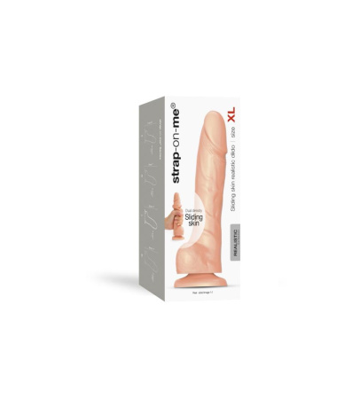 Реалистичный фаллоимитатор Strap-On-Me Sliding Skin Realistic Dildo Vanille - XL, эффект подвижной к || 