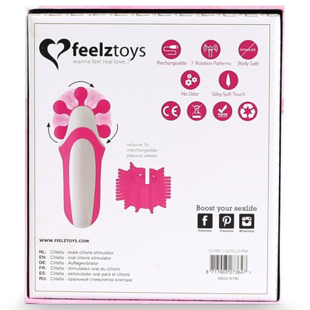 Стимулятор с имитацией оральных ласк FeelzToys - Clitella Oral Clitoral Stimulator Pink || 