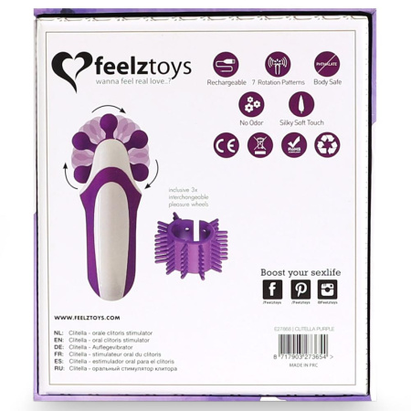 Стимулятор с имитацией оральных ласк FeelzToys - Clitella Oral Clitoral Stimulator Purple || 