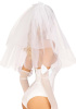 Эротический костюм невесты Leg Avenue Tiered bridal veil O/S || 