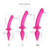 Анальная пробка с дилдо 2в1 Strap-On-Me SWITCH PLUG-IN DILDO Fuchsia L, диаметр 4,5/3,4 см || 