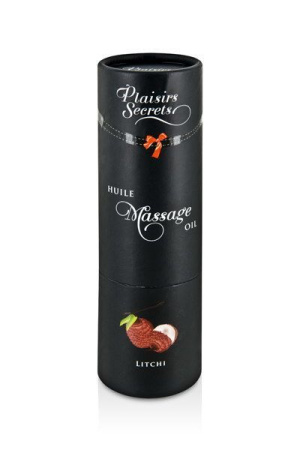 Массажное масло Plaisirs Secrets Litchi (59 мл) с афродизиаками, съедобное, подарочная упаковка || 