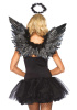 Крылья черного ангела Leg Avenue Angel Accessory Kit Black, крылья, нимб || 