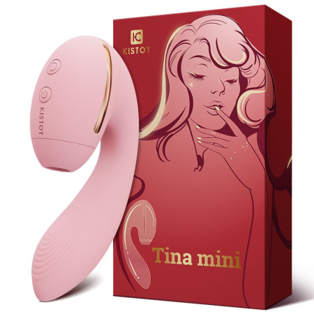 Вакуумный вибратор KISTOY Tina Mini Pink, вагинально-клиторальный || 