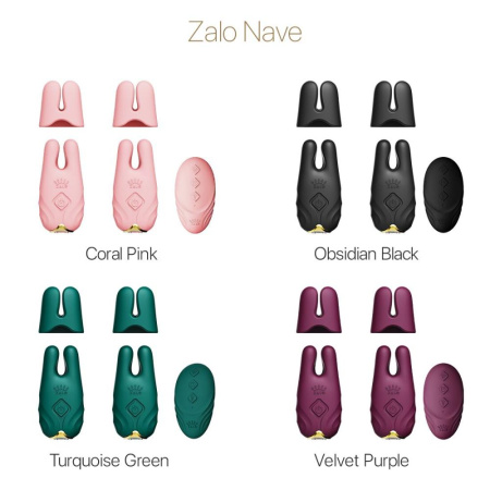 Смарт-вибратор для груди Zalo - Nave Coral Pink, пульт ДУ, работа через приложение || 