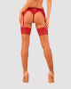 Чулки под пояс с широким кружевом Obsessive Lacelove stockings M/L || 