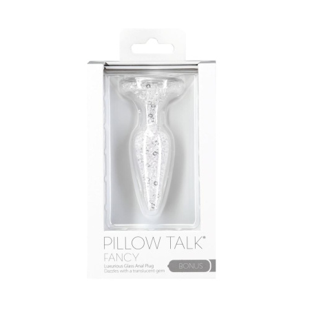 Стеклянная анальная пробка Pillow Talk Fancy Luxurious Glass Anal Plug, ⌀3,1см, вибропуля в подарок || 