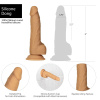 Фаллоимитатор ADDICTION Dual Density Silicone Dildo Caramel 8″, присоска, диаметр 4,3 см, вибропуля || 