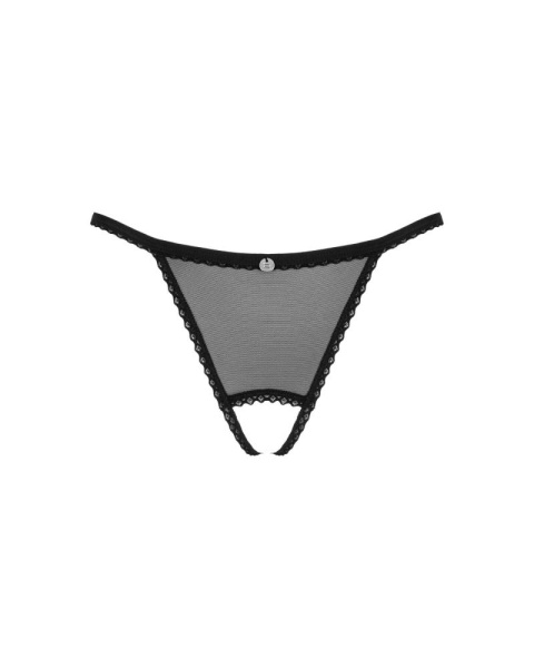 Прозрачные стринги с доступом Obsessive Celia Noir crotchless thong M/L