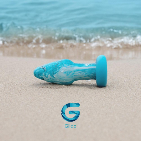 Стеклянная анальная пробка Gildo - Ocean Curl Glass Butt plug || 