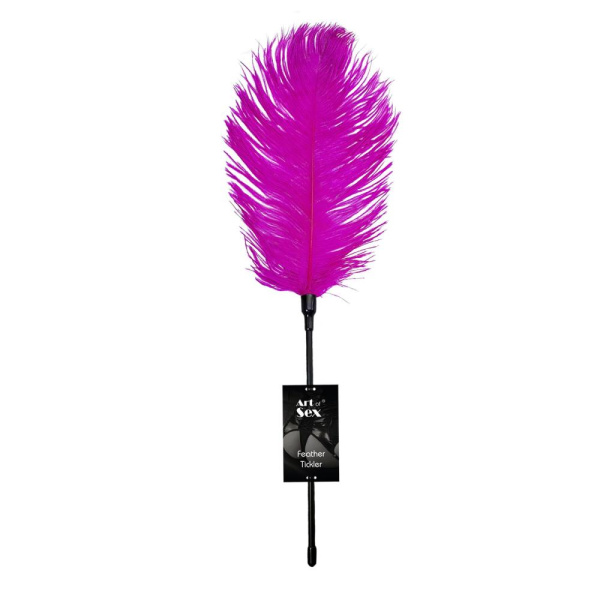 Щекоталка со страусиным пером  Art of Sex - Feather Tickler, цвет Темно-розовый