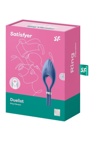 Эрекционное виброкольцо лассо Satisfyer Duelist Blue, 10 режимов, мощный мотор || 