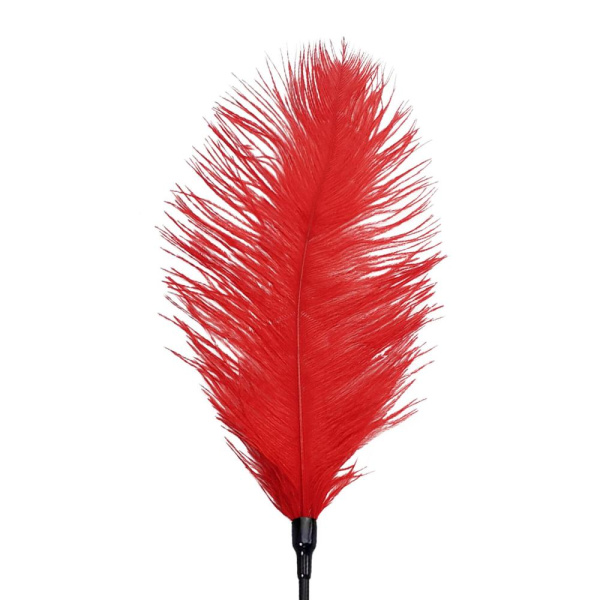 Щекоталка со страусиным пером  Art of Sex - Feather Tickler, цвет Красный