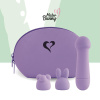 Мини-вибратор FeelzToys Mister Bunny Purple с двумя насадками || 