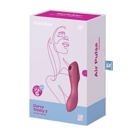 Вакуумный стимулятор с вибрацией Satisfyer Curvy Trinity 3 Red || 